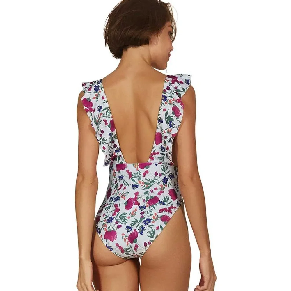 NWT ViX Ruffle V-plunge One-piece - Sexy Swimsuit - Picture 4 of 8